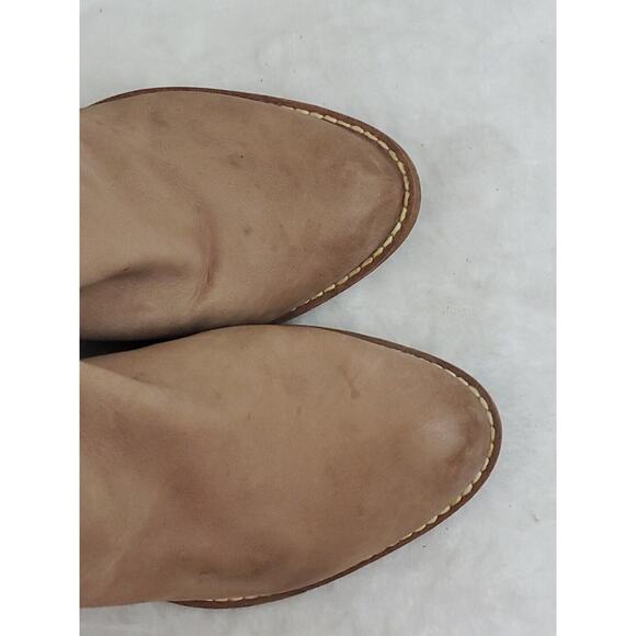 Sam Edelman Ankle Boots Womens Size 7 Brown Leather Zip Up Block Heel - Picture 7 of 9